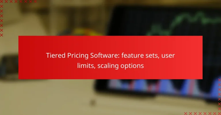 Tiered Pricing Software: feature sets, user limits, scaling options