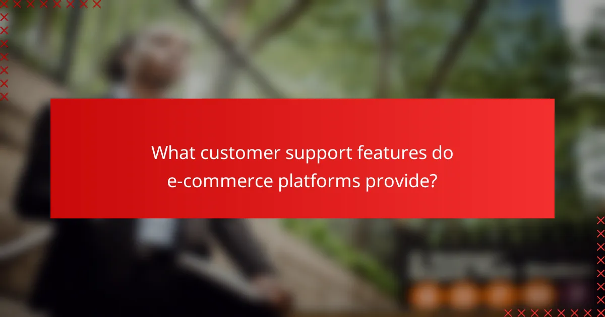 What customer support features do e-commerce platforms provide?