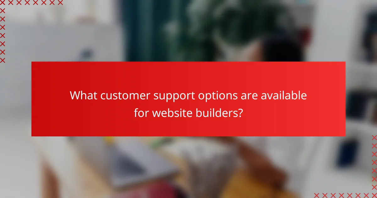 What customer support options are available for website builders?