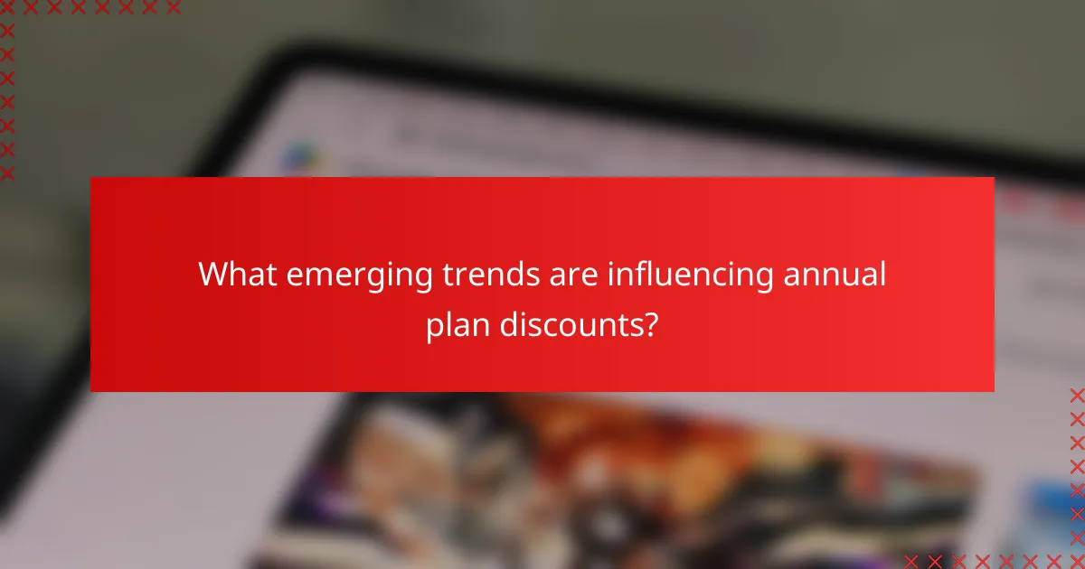 What emerging trends are influencing annual plan discounts?