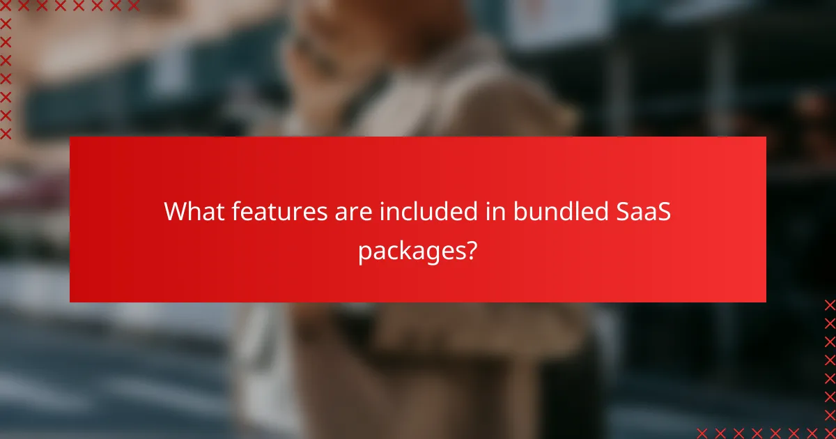 What features are included in bundled SaaS packages?